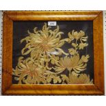 A 19th century silk work picture, of flowers,