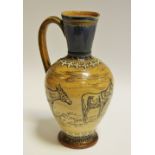 A Royal Doulton single handled baluster jug, designed by Hannah Barlow,