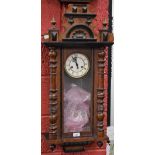 A mahogany and ebonised Vienna wall clock, Gustav Becker,