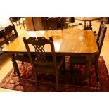 A set of four Victorian mahogany dining/side chairs,