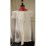 A Victorian white cotton and lace child's night shirt