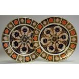 A pair of Royal Crown Derby 1128 pattern dessert plates