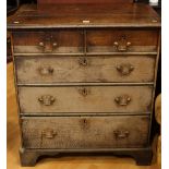 A George III oak chest,