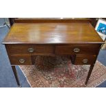 An Edwardian mahogany writing desk,