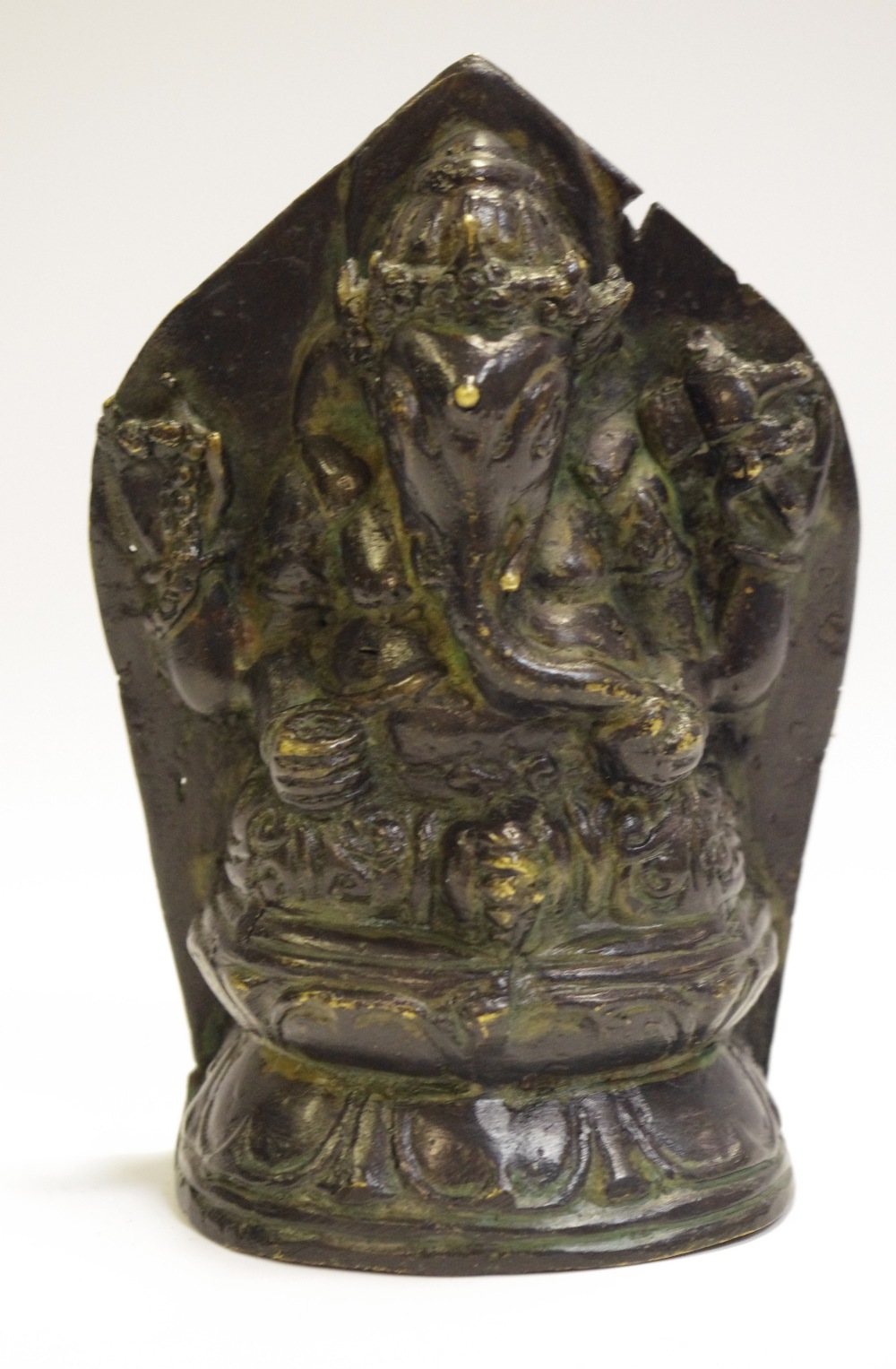 Indian School, a dark patinated bronze deity,