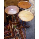 A Sheraton Revival mahogany wine table;