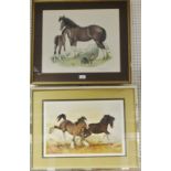 Patrick A Oxenhall, by and after Mare,foal and cockerel Limited edition 16/500, signed in pencil,