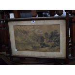 S Phillips (late 19th century) A pair, Continental Lake Scenes one signed, dated 1875,