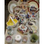 Decorative ceramics - Poole Pottery; Wedgwood Jasperware vase; Barnstaple Pottery basket; plates,