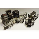 Photographic Equipment - a west German Braun camera and case; a Jhagee camera;