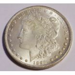 Coin, USA, silver double-headed US Morgan dollar, N/S orientation, dated 1895 but later,