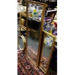 A gilt framed rectangular wall mirror,