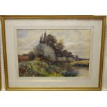 Gertrude Elmes (early 20th century) Scene on the Thames signed, dated 1901, watercolour,