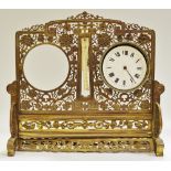 A 19th century gilt bronze weather station,