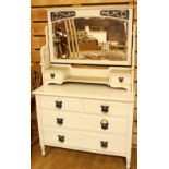 An Arts & Crafts painted dressing chest,