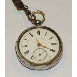 A Kendal and Dent silver pocket watch,