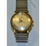 Omega - a vintage 1940s automatic bumper wristwatch, two tone white and silver dial,