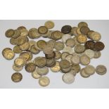 Coins - 100 pre-1947 silver threepenny bits