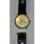 Buren - an Intra-Matic 9ct gold gentleman's automatic wristwatch, polished dial,