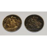 Coins - a Victorian crown 1895; another, similar,