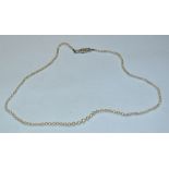 A single strand graduated seed pearl necklace. ranging from approx 1.88mm to 4.