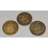Coins - two George III silver crowns, 1819; another,