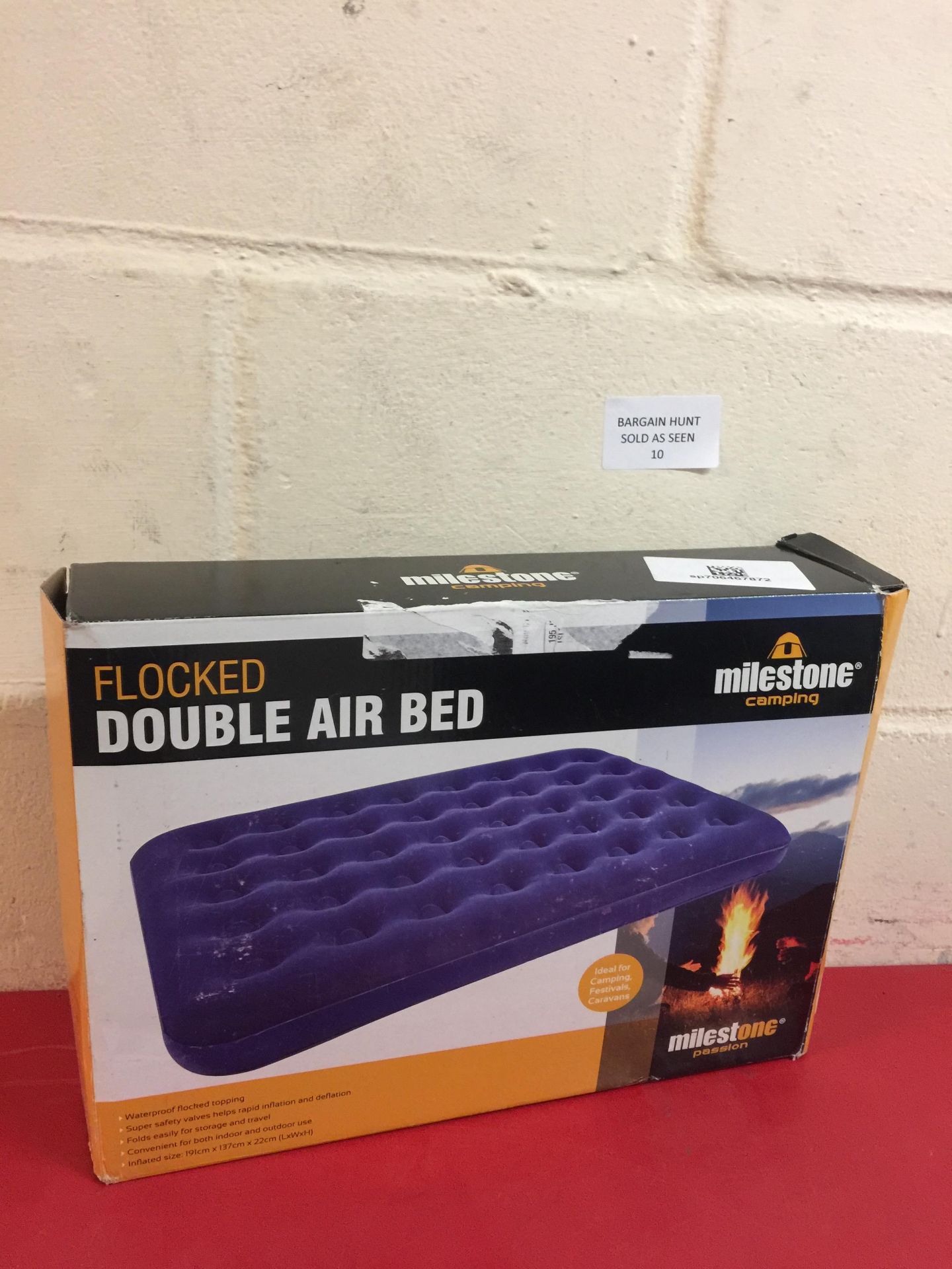 Milestone Flocked Double Air Bed