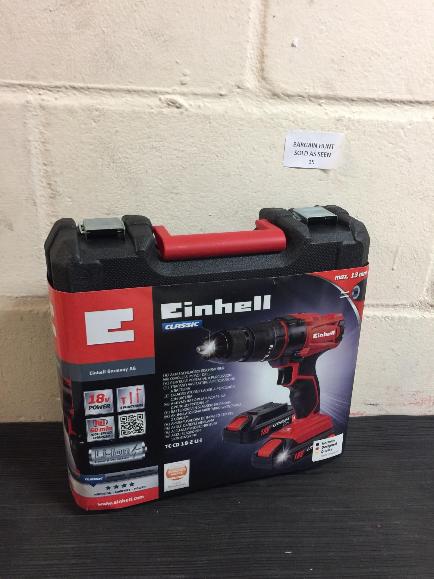 Einhell TC-CD 18-2 Li-i 18 V Cordless Combi Drill Kit (Includes 2 Batteries) RRP £89.99