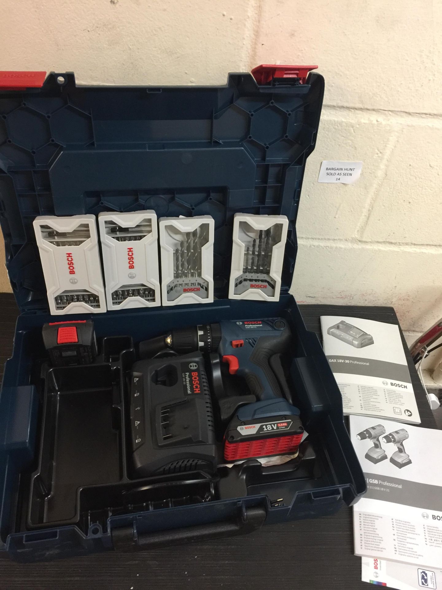 Bosch GSR 18-2-LI Plus, 2x2.0Ah, ACC, L-Boxx Cordless Drill Driver RRP £192.99