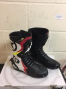 Xpd VR6 Motorcycle Boots Black-White-Red 11 UK (EUR 46) RRP £169.99
