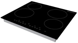 Russell Hobbs RH60EH402B Black Glass 59cm Wide Electric Hob Touch Control RRP £145