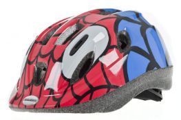 Raleigh Boy's Mystery Spiderman Cycle Helmet - Red/Blue, 52-56 cm