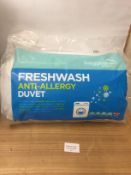 Brand New Snuggledown Fresh Wash Anti Allergy 4.5 Tog Duvet, Cotton, King RRP £80