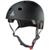 Triple 8 Brainsaver EPS Unisex Rubber Helmet, Black, L/XL