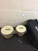 RockJam 7" and 8" Bongo Drum Set (Damaged) with Padded Bag