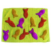 Brand New MSV "Colored Fish Cotton Bath Mat, Multi-Colour, 60 x 40 cm