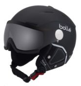 Bollé Backline Visor Premium Outdoor Helmet, (SOFT BLACK & WHITE), 56-58 cm RRP £138.99