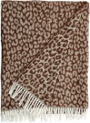 Brand New Euromant Leopard Blanket 140 x 180 x 5 cm Mink
