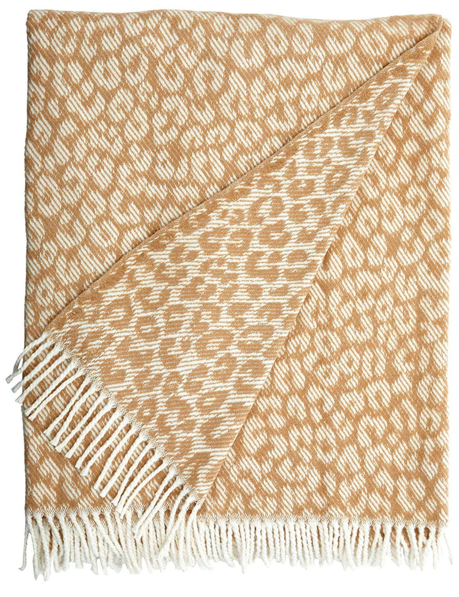 Brand New Euromant Leopard Blanket 140 x 180 x 5 cm stone