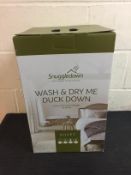 Brand New Snuggledown Wash and Dry Me Duck Down Duvet 4.5 Tog - Single