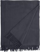 Brand New Euromant Basics Plain Blanket 140 x 180 x 5 cm dark grey