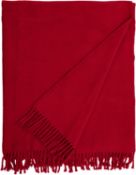 Brand New Euromant Basics Plain Blanket 140 x 180 x 5 cm burgundy