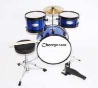 Cherrystone Children's Drum Set, blue/metallic