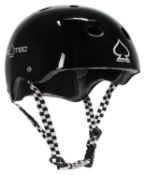 Protec Classic Gloss Black Checker Skate Helmet
