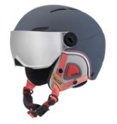Bollé Juliet Visor Outdoor Skiing Helmet available in White Stripes - 54-58 cm RRP £124.99