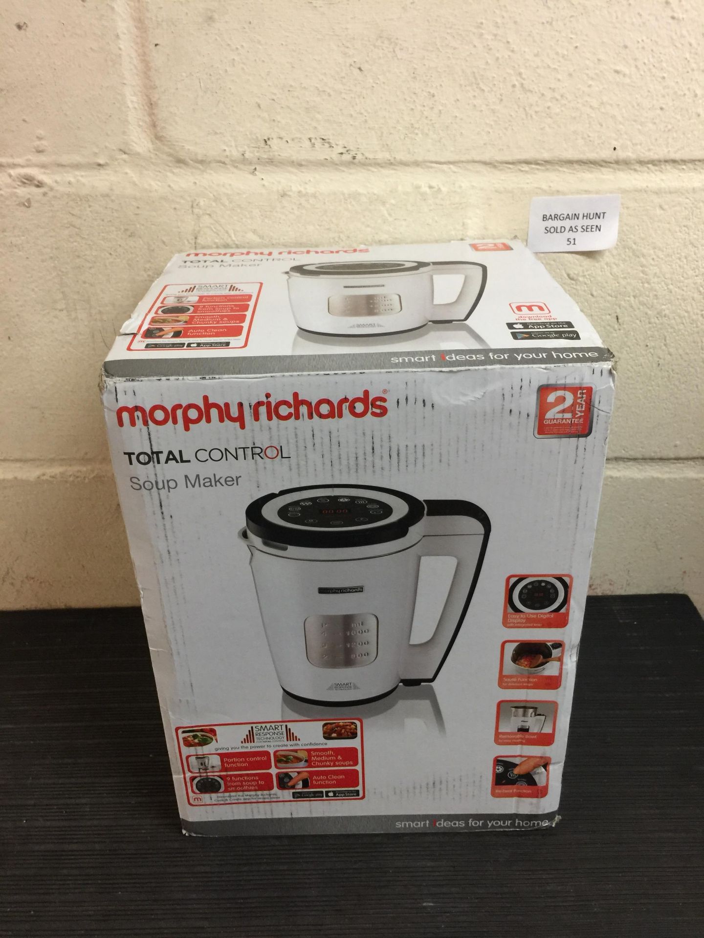 Morphy Richards Total Control Soup Maker 501020 White Soupmaker RRP £69.99