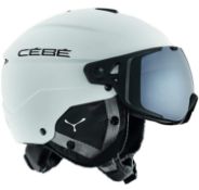 Cébé Element Visor Outdoor Skiing Helmet available in Matte White and Black - 56-59 cm RRP £144.99