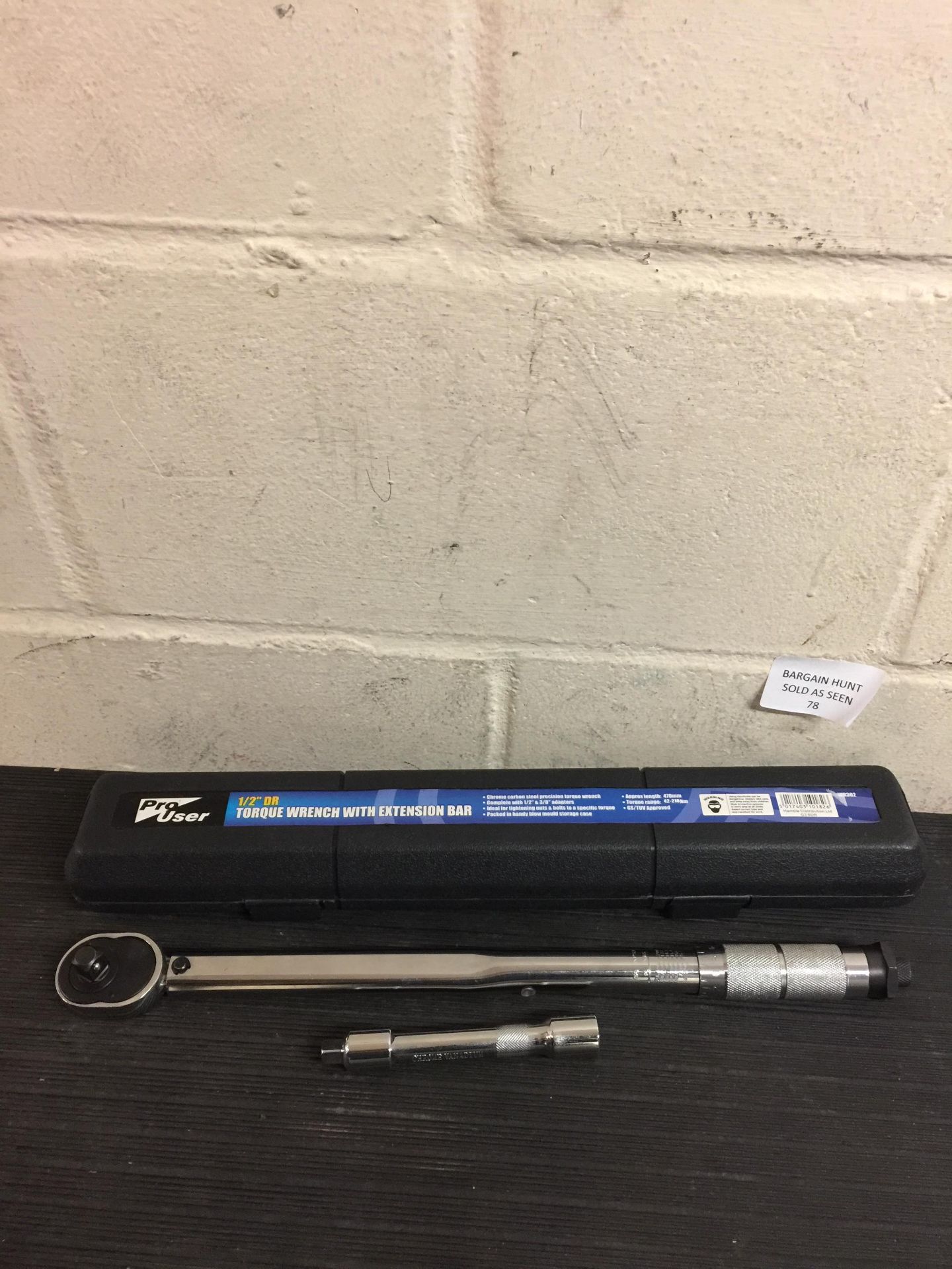 Pro User WR302 Torque Wrench with Extension Bar