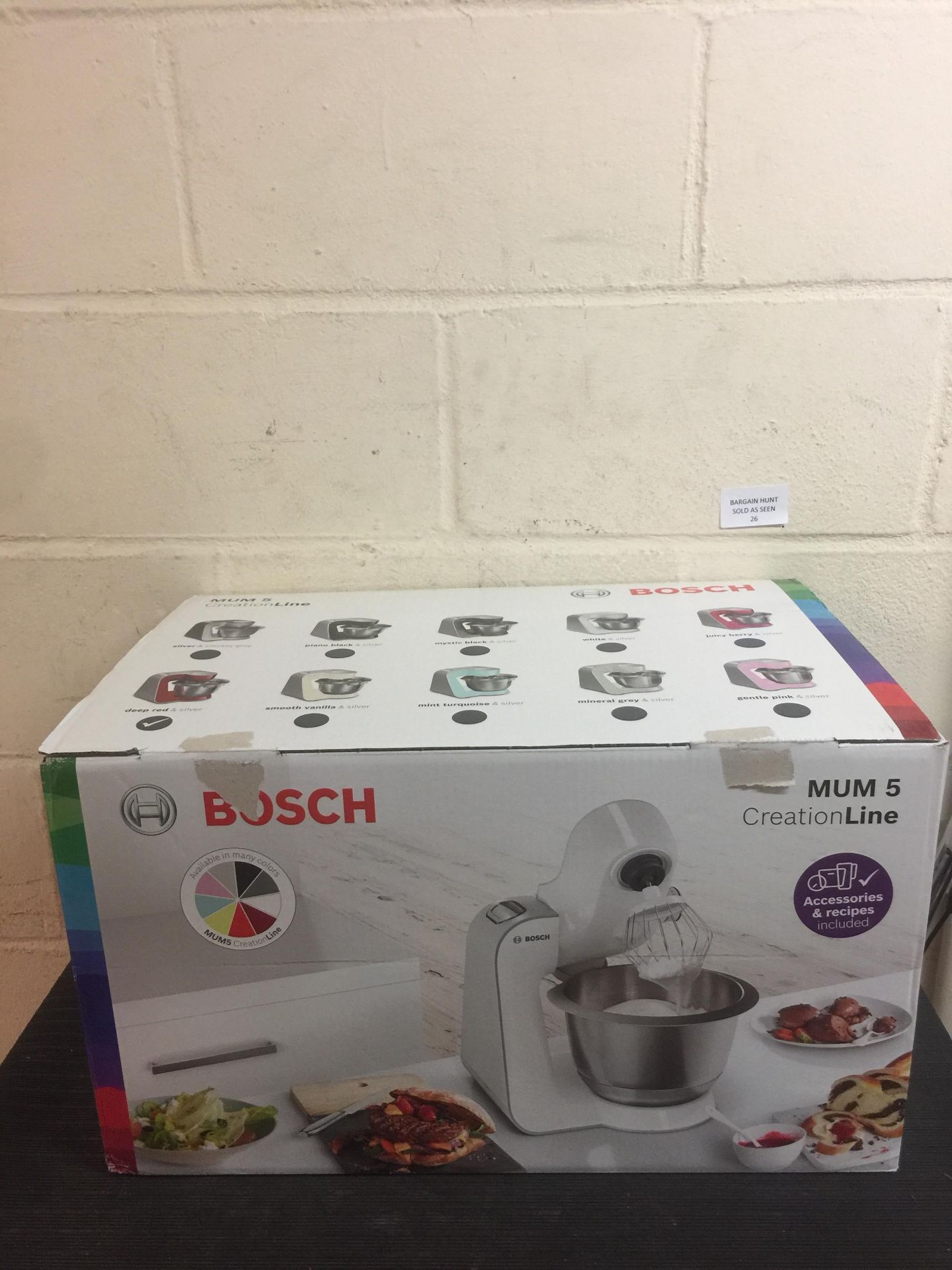 Bosch MUM58720 Multifunctional Food Processor, 3.9 Liters, Dark Red/ Silver RRP £298.99