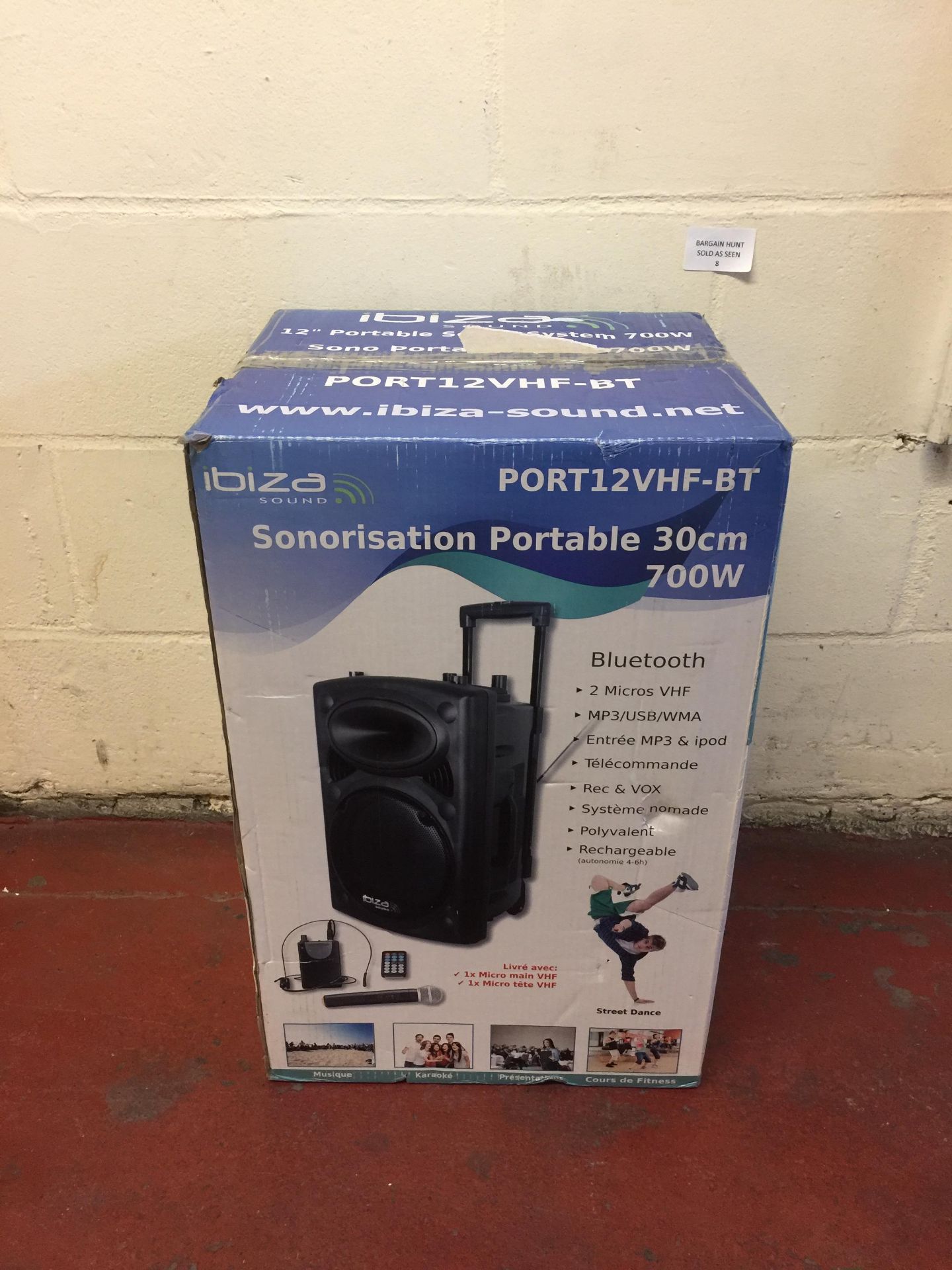 Ibiza Sound PORT12VHF-BT Portable PA Speaker System RRP £189.99